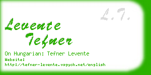 levente tefner business card